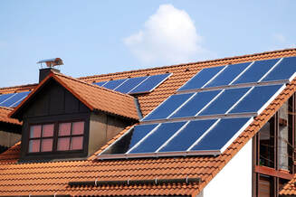 Picture of attractive roof with energy efficient system